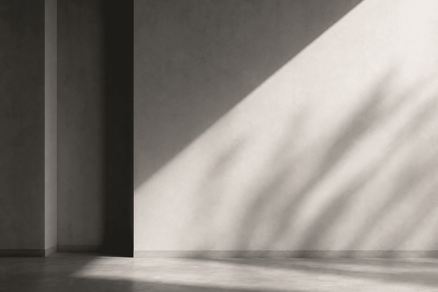 Soft light and shadow on a neutral surface